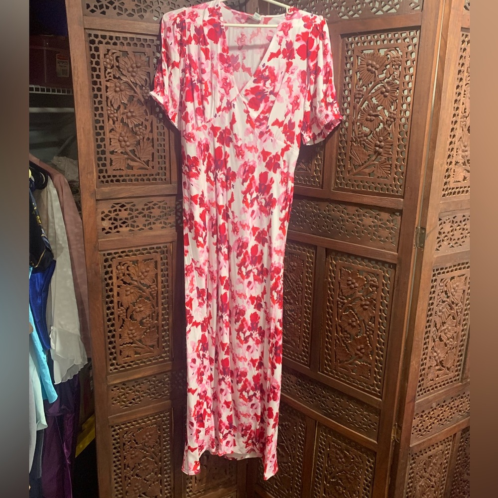 A NEW DAY NWT PINK & RED FLORAL DRESS